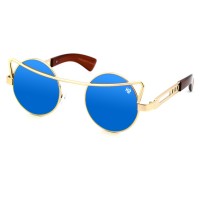 Lunettes de soleil KISS® - MyRetro PREMIUM mod. CONCORDE - homme femme ROND vintage miroir EXTRAVAGANT