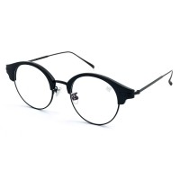 Neutrale Brille KISS® - MyRetro PREMIUM mod. BELLEVILLE - Mann Frau RUND optischer Rahmen VINTAGE