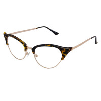 Neutral glasses KISS® - CAT EYE mod. EXPLOSIVE - optical frame WOMAN fashion vintage DIVA