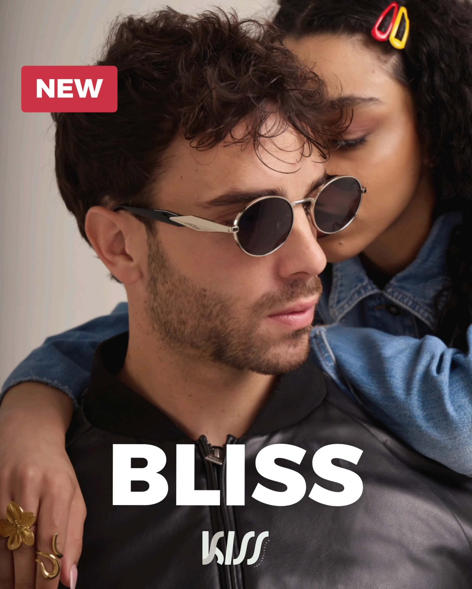 Kiss Sunglasses New KISS BLISS Sunglasses – Men Women Elongated Round Metal  main image 3